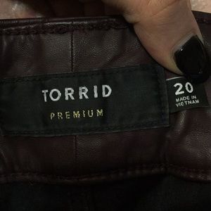 Faux leather plus size jeggings torrid
